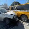 Accidente entre camioneta y transporte escolar en Santiago, Nuevo León