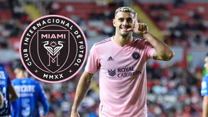 Germán Berterame portando la camiseta del Inter de Miami.