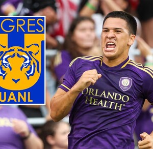 César Araújo  con la playera de Orlando City en la MLS.
