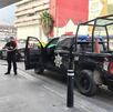 Patrulla chocada en persecución en Monterrey.