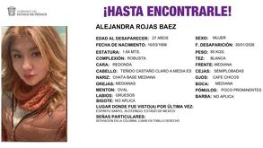 Alejandra Rojas Báez desaparecida en Edomex