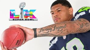 Elijah Arroyo en sus primeras fotos con el uniforme de Seattle Seahawks.