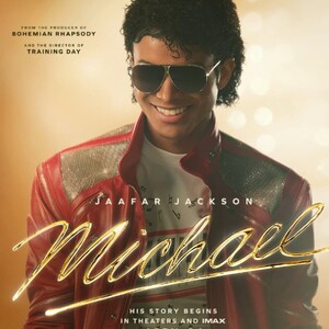 Jafaar Jackson en el póster oficial donde protagoniza a Michael Jackson.