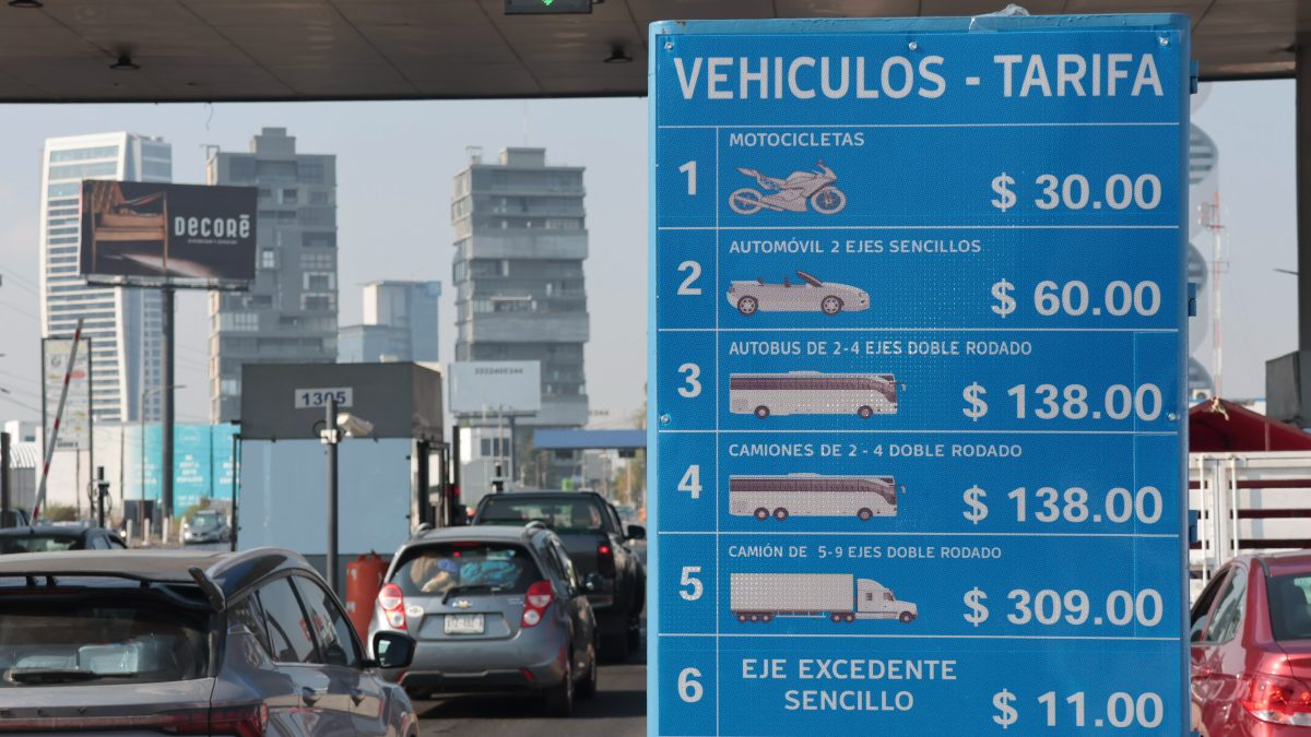 Aspecto de la caseta de la Autopista Puebla-Atlixco y sus precios actualizados.