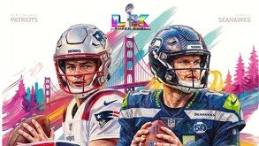 Drake Maye frente a Sam Darnold en el Super Bowl 2026.