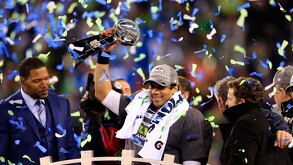 Seahawks en la obtención de su último Super Bowl.