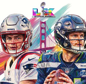 Drake Maye frente a Sam Darnold en el Super Bowl 2026.