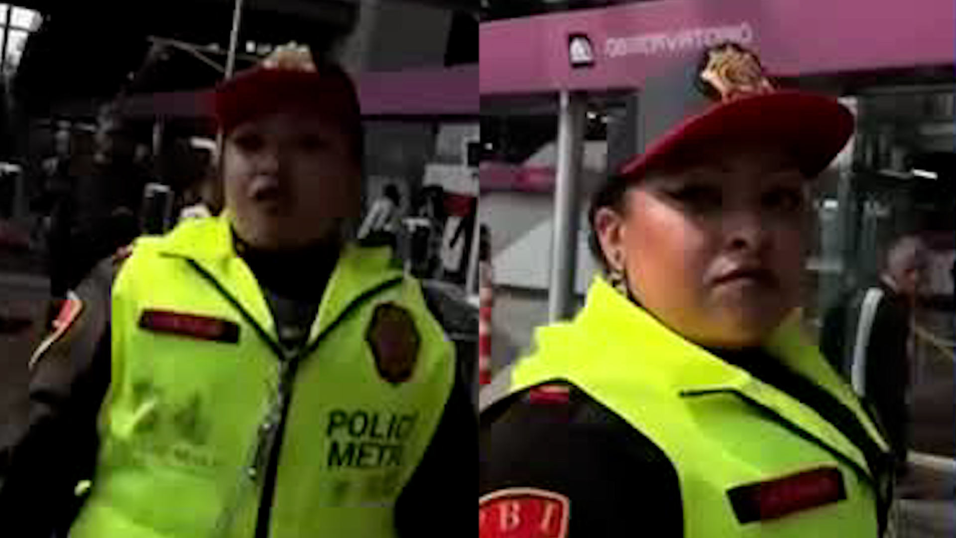 Aunque la SSC responsabilizó a las mujeres del conflicto, las imágenes muestran a la agente con actitud prepotente.