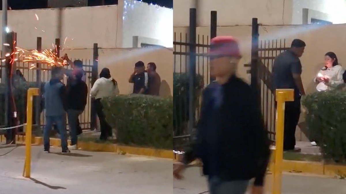 Fotografías del momento del conflicto entre vecinos de Villas Universidad.