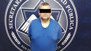 Hombre detenido en San Pedro Garza García.