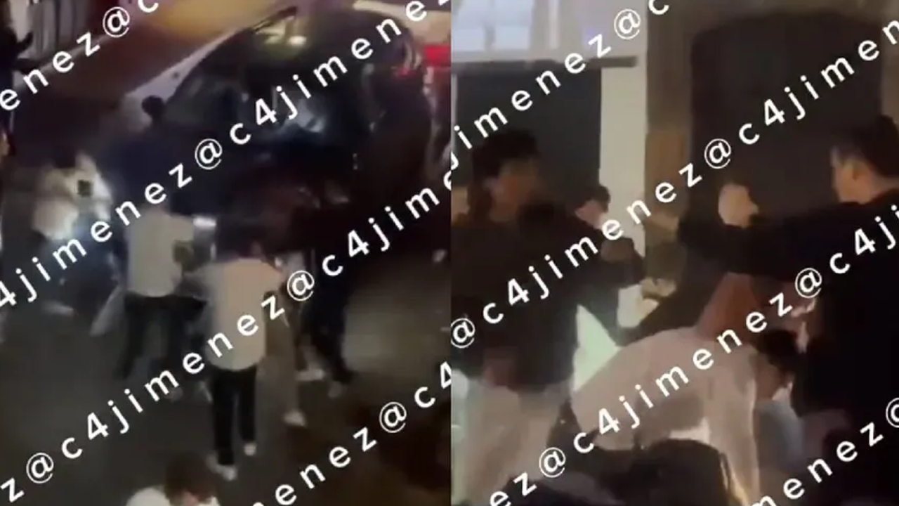 Un video de seguridad muestra una pelea campal entre jóvenes y adolescentes afuera de Monkey’s Bar, en Valle de Bravo.