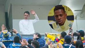 Álvaro Fidalgo despidiéndose del Club América.