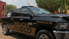 Patrullas de la Fiscalía de Jalisco durante un operativo de seguridad en el municipio de Tala