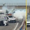Un espectacular atraco fue realizado en una autopista de Italia, asaltantes robaron camión blindado con explosivos.