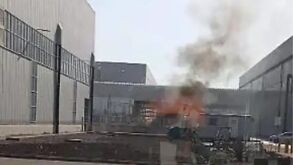 incendio en planta automotriz de Puebla Volkswagen.