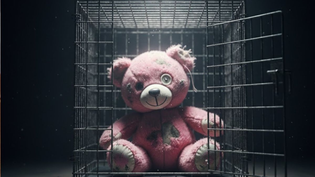 Oso de peluche con rasgos de abandono