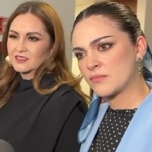 Andrea Chávez y Cynthia López, senadoras de Morena, niegan apoyo al salón de belleza en el Senado.