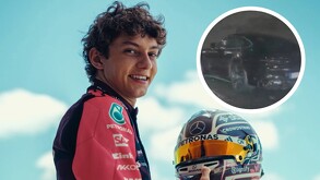 Kimi Andrea Antonelli sufrió un aparatoso accidente en su lujoso auto.