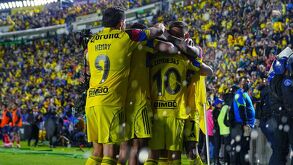 Jugadores del América festejando el gol del triunfo contra Monterrey en Jornada 4 el Clausura 2026.