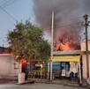 Movilización por incendio en colonia Estrella en Monterrey.