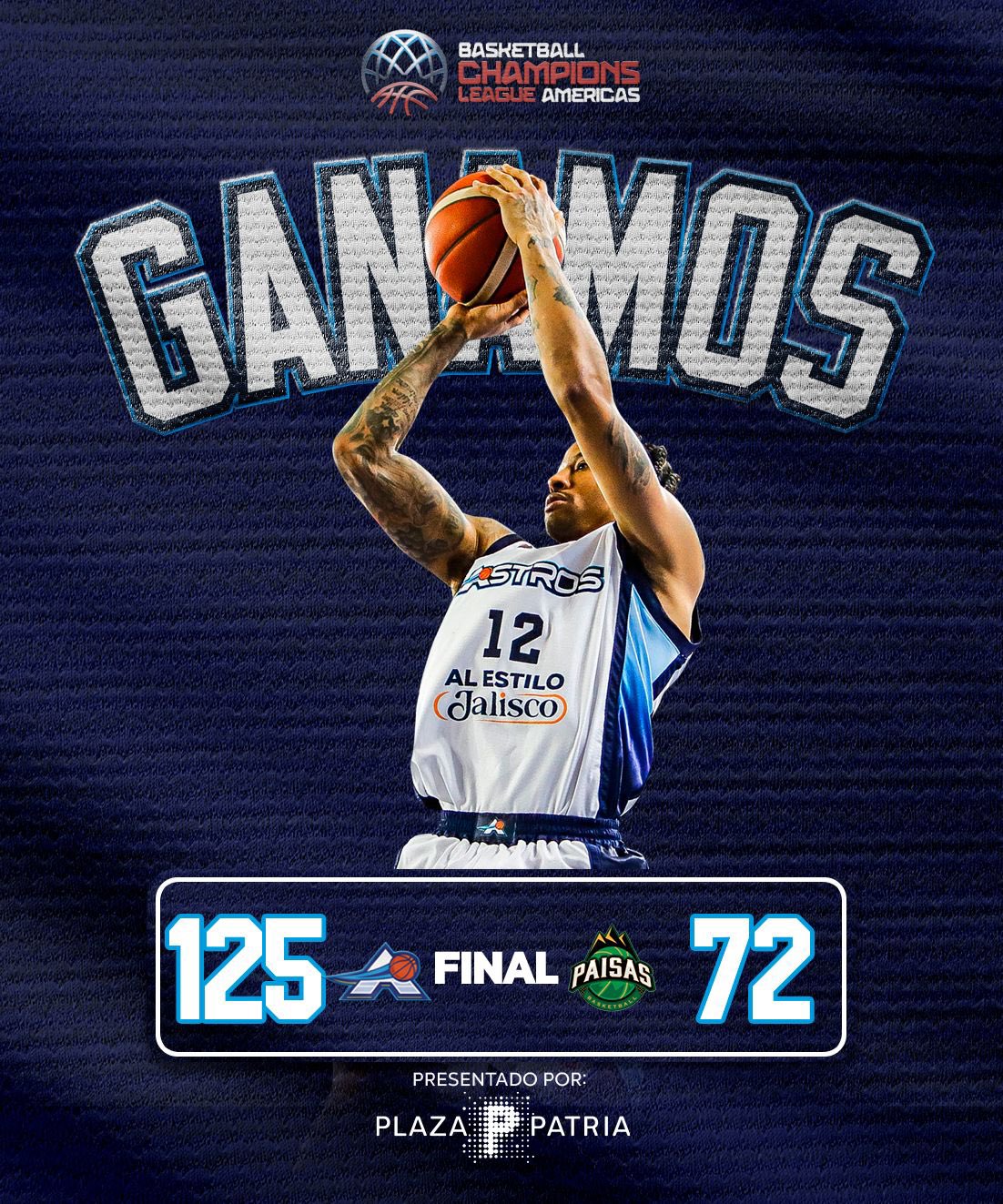 Paso perfecto de los Astros de Jalisco en la BCLA