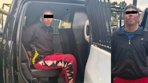 Foto de detenido afuera de centro comercial en Monterrey por acoso sexual.