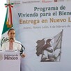 Claudia Sheinbaum en Nuevo León hablando del tema de presupuesto 2026.