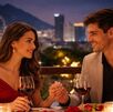 Pareja en cena romántica en Monterrey