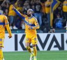 Rodrigo Aguirre debutó con Tigres en la Concachampions en donde anotó 2 goles ante Forge FC.
