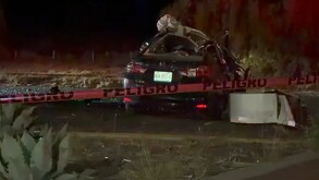 Un aparatoso accidente se registró a la 01:30 horas sobre la carretera federal 45 Norte, a la altura del kilómetro 26+100.