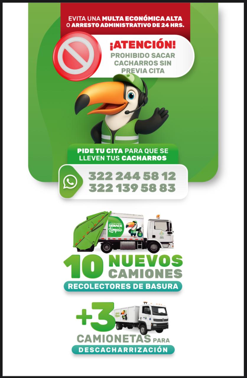 Horarios de recolección de basura en Puerto Vallarta