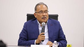 Andrés Mijes, alcalde de Escobedo, hablando