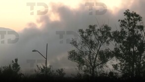 Columna de humo por el incendio en el Bordo de Xochiaca este martes 17 de febrero.