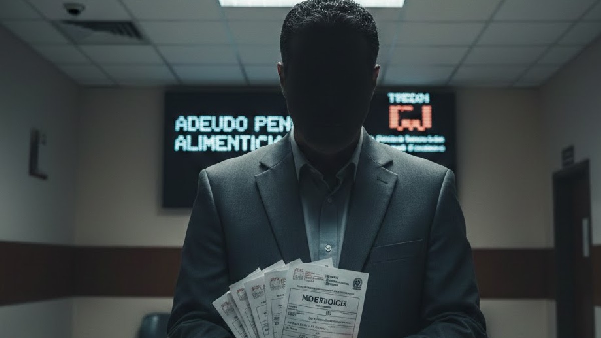 Silueta de hombre con saco sosteniendo papeles