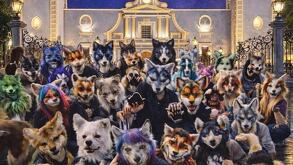 imagen de personas con máscaras de diferentes animales conocidos como therian