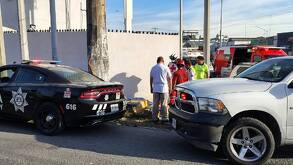 Movilización cerca de Parroquia de Santa María Goretti en Monterrey.
