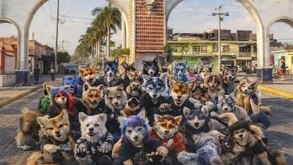 personas con máscaras de animales que se identifican como therians