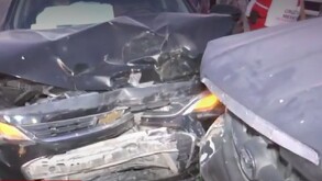 Choque entre dos autos.