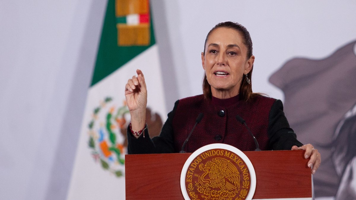 Claudia Sheinbaum, presidenta de México, durante la conferencia matutina