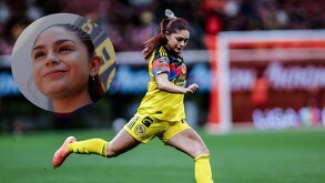 Jana Gutiérrez, jugadora de las Águilas del América.