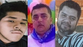 Fotografías de hombres hallados muertos en una fosa clandestina de Jáltipan, Veracruz.