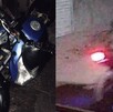 Foto de la motocicleta robada e imagen del presunto ladrón.