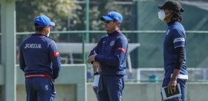 Luis Armando González, en el campo de entrenamiento de La Noria.
