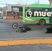 Motociclista lesionado tras choque en Monterrey.