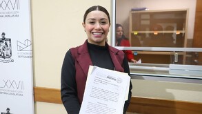 Anylú Bendición Hernández, diputada de Morena, en Congreso de Nuevo León