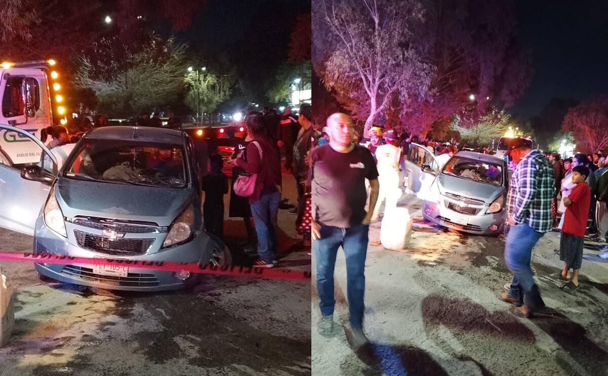 Fotos del accidente en la colonia Moctezuma durante la noche.