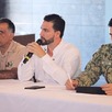 Luis Munguía durante reunión con empresarios en Puerto Vallarta, tras atentados del 22 de febrero
