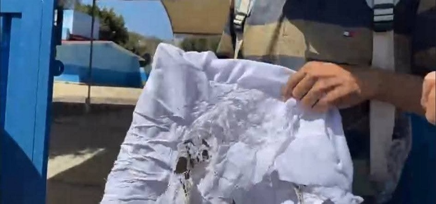 Prenda quemada de una niña de primaria en el municipio de Tehuacán, Puebla.