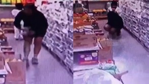 Captan a mujer haciendo del baño dentro de una tienda 3B en la colonia Río Blanco, Gustavo A. Madero.