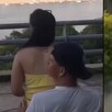 Capturas del video en que una mujer enfrenta a su novio y su mejor amiga al encontrarlos juntos.